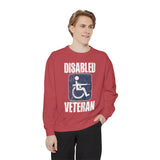 Disabled Veteran Sweatshirt, Distressed Wheelchair and Rifle Graphic, Military Service Pride, Veterans Day Gift and Everyday Casual Wear