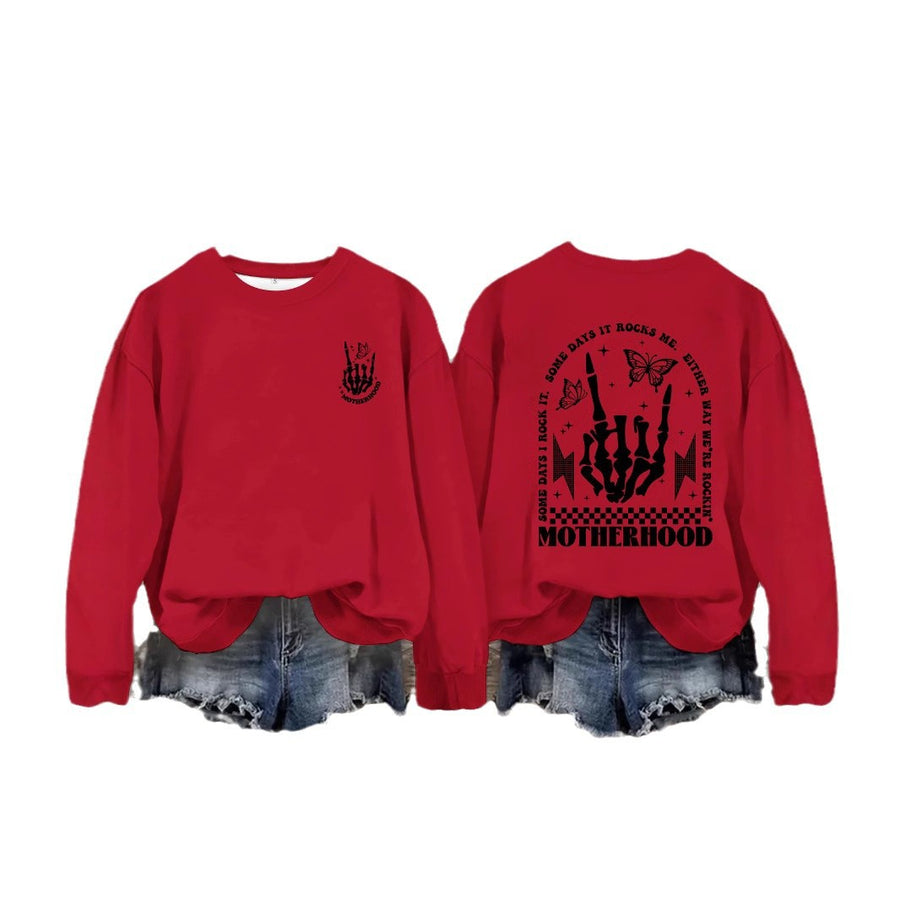 Printed pullover sweatshirt sweatshirt