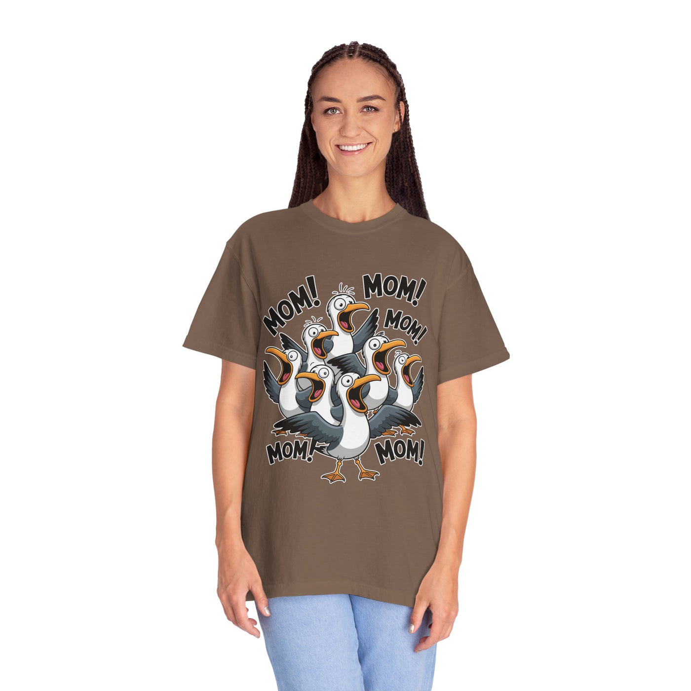 Funny Mom Life Comfort Colors Shirt, Mom Mom Mom Seagull Graphic Tee, Motherhood Humor Shirt, Mother's Day Gift for Moms