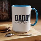 Personalized Daddy Coffee Mug with Kids Names, Custom Dad Mug Gift from Children, Father's Day Coffee Cup, Birthday Gift for Daddy