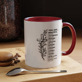 Christian Inspirational Mug, You Are Beautiful Victorious Enough Bible Verse Coffee Mug, Faith Encouragement Gift for Women