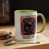 Funny Black Cat Coffee Mug, Unstable Unit Cat Mug, Sarcastic Cat Lover Gift, Introvert Humor Mug, Quirky Cat Mom Coffee Cup