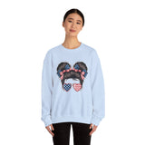 Personalized Patriotic Sweatshirt, Custom Little Miss Pullover, American Flag Girl Crewneck, Fourth of July Gift, USA Country Shirt