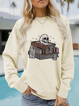 Printed pullover sweatshirt sweatshirt