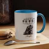 Full Armor of God Coffee Mug with Name, Personalized Christian Knight Gift for Men, Inspirational Scripture Ceramic Tea Cup, Religious Faith Present