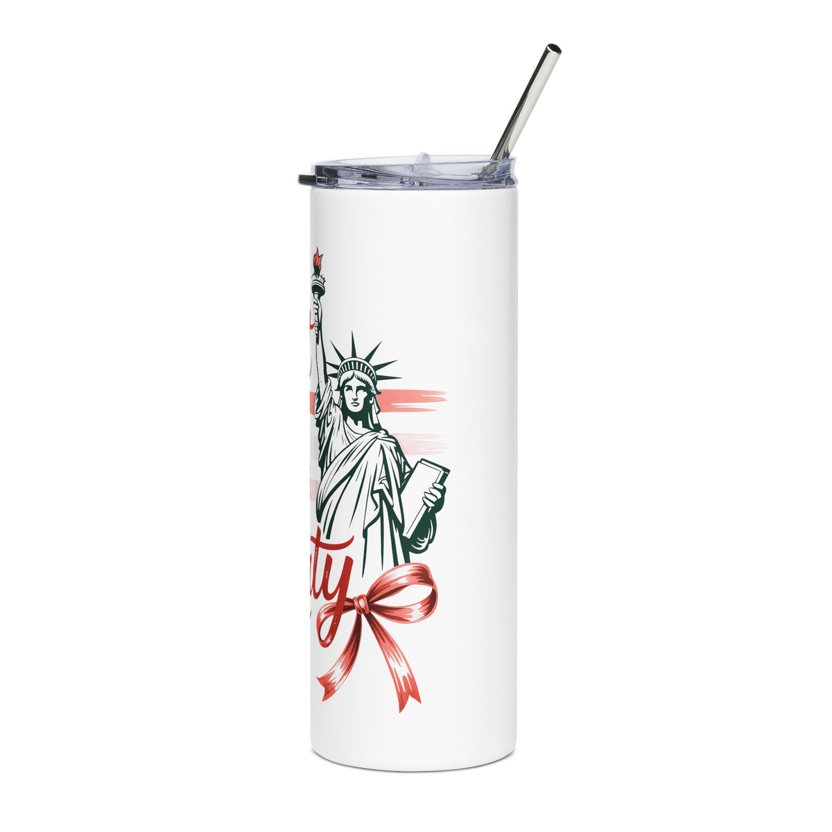 Sweet Land of Liberty Skinny Tumbler, Patriotic USA Drink Cup, 4th of July Gift, American Flag Drinkware, Independence Day Gift for Her
