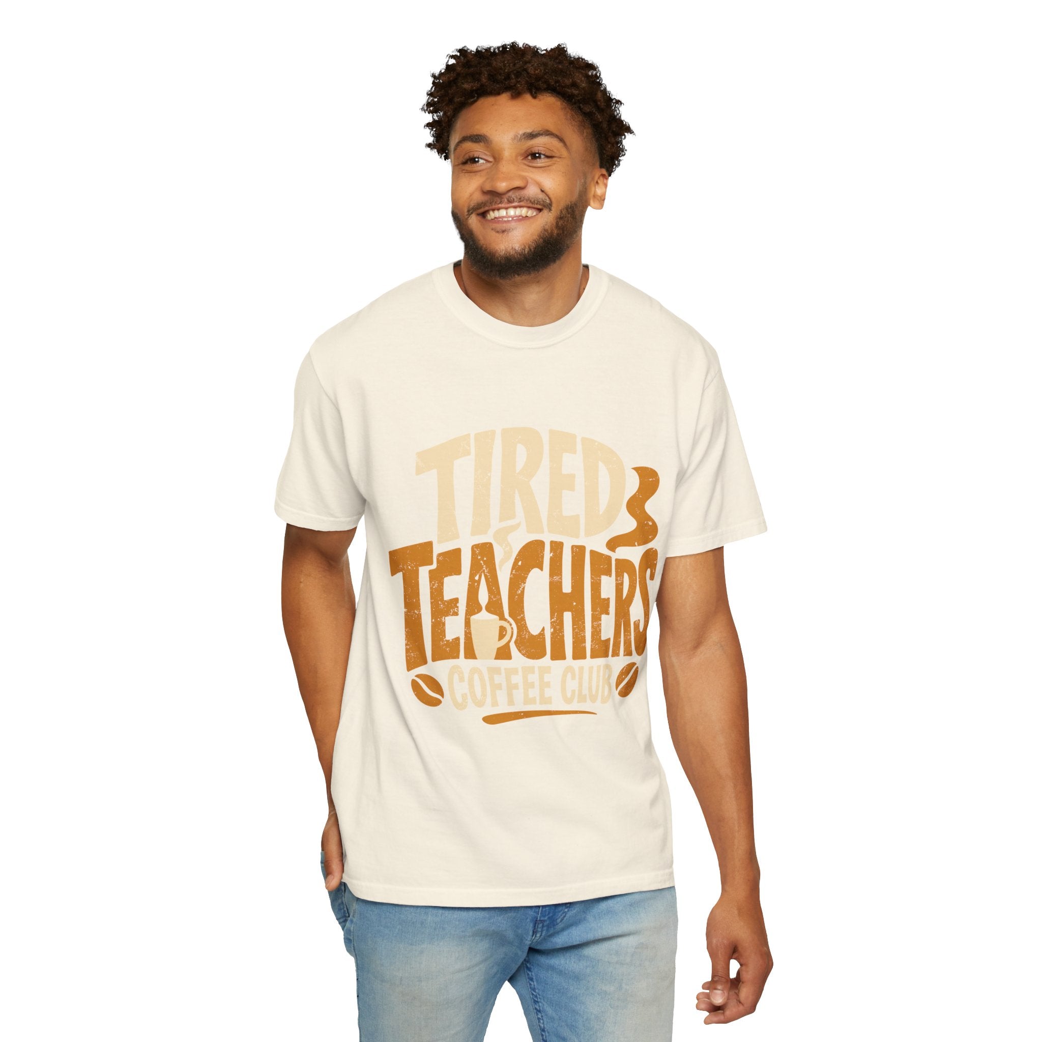 Teacher Coffee Shirt Comfort Colors Tee, Tired Teachers Coffee Club Graphic Shirt, Funny Teacher Appreciation Gift, Back To School Tee