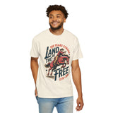 Land of the Free 250 Years Strong Comfort Colors Shirt, America 250th Anniversary Tee, Patriotic Cowboy Graphic Shirt, USA 1776-2026