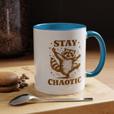 Stay Chaotic Raccoon Coffee Mug, Funny Trash Panda Mug, Chaotic Energy Gift, Cute Raccoon Coffee Cup, Meme Lover Present