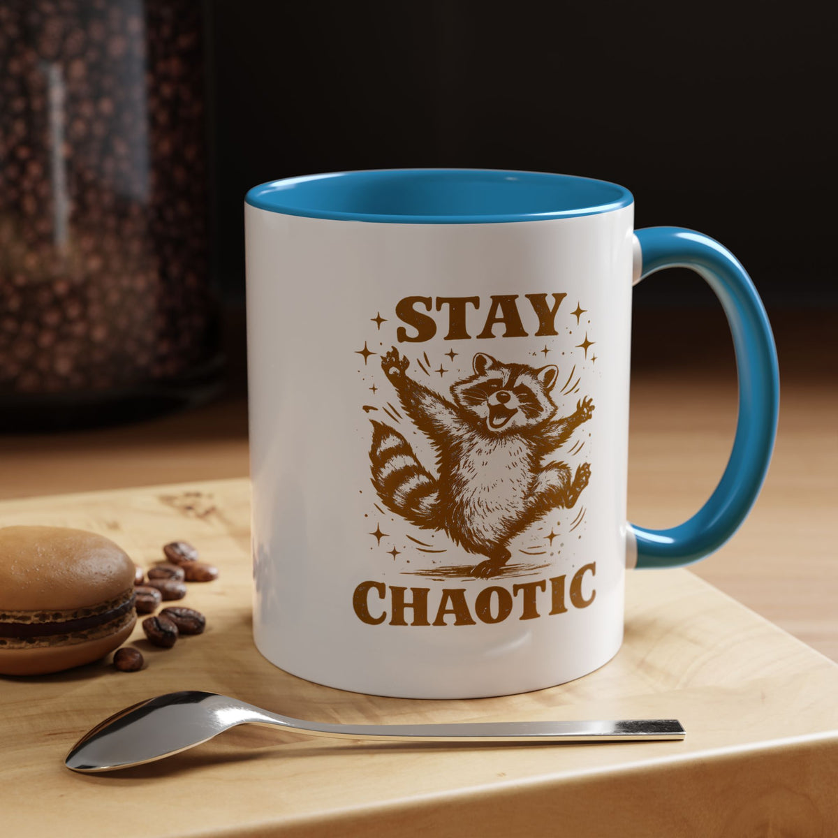 Stay Chaotic Raccoon Coffee Mug, Funny Trash Panda Mug, Chaotic Energy Gift, Cute Raccoon Coffee Cup, Meme Lover Present