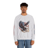Patriotic Eagle Freedom Sweatshirt, American Flag Crewneck, Broken Chain Military Style Pullover, Fourth of July Gift for Him or Her