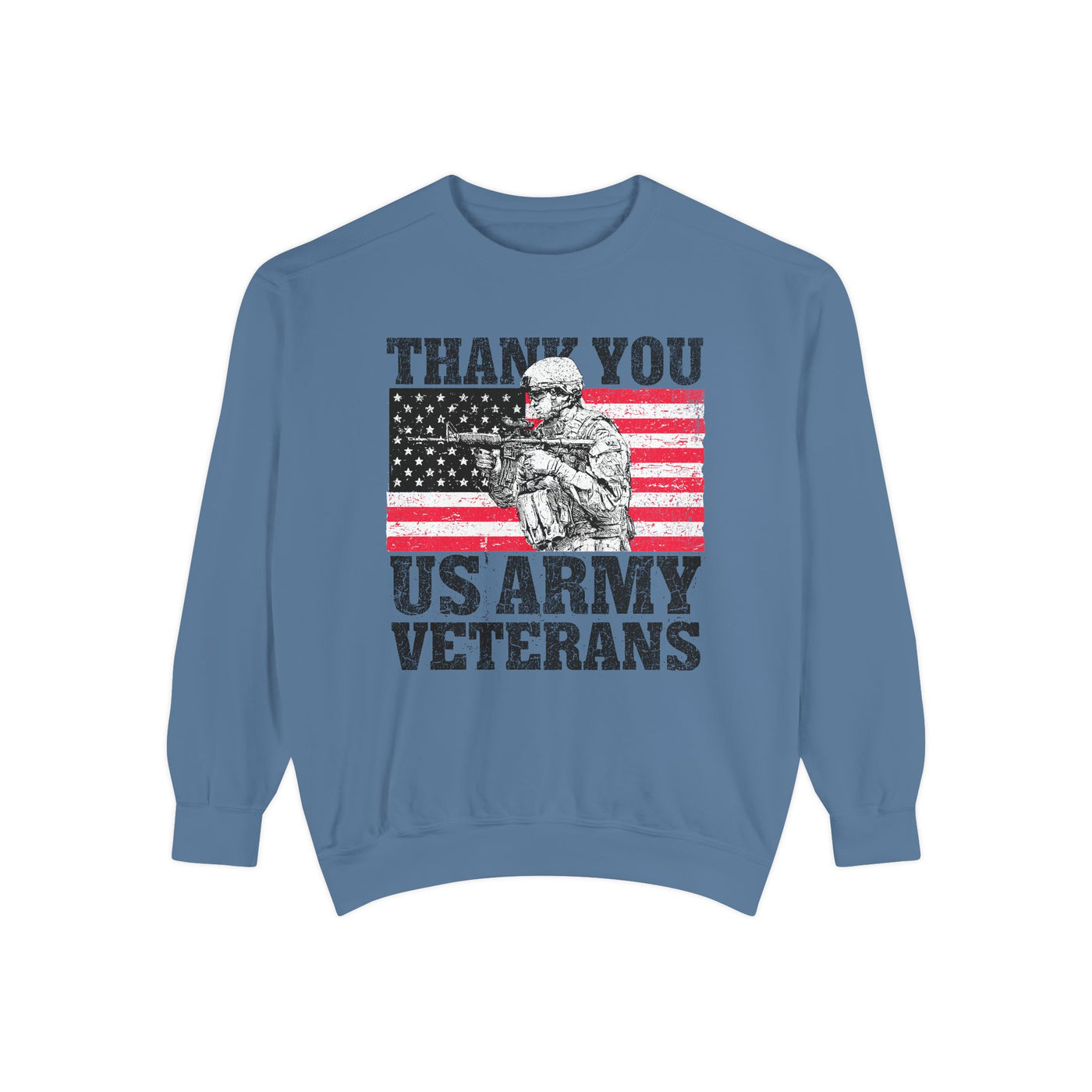 Thank You US Army Veterans Sweatshirt, Patriotic Soldier Crewneck, Military Appreciation Gift, American Flag Pullover for Veterans Day