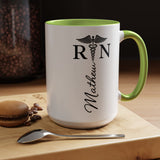 Personalized RN Coffee Mug, Registered Nurse Gift, Custom Nurse Name Mug, Nursing School Graduation Gift, RN Appreciation Cup