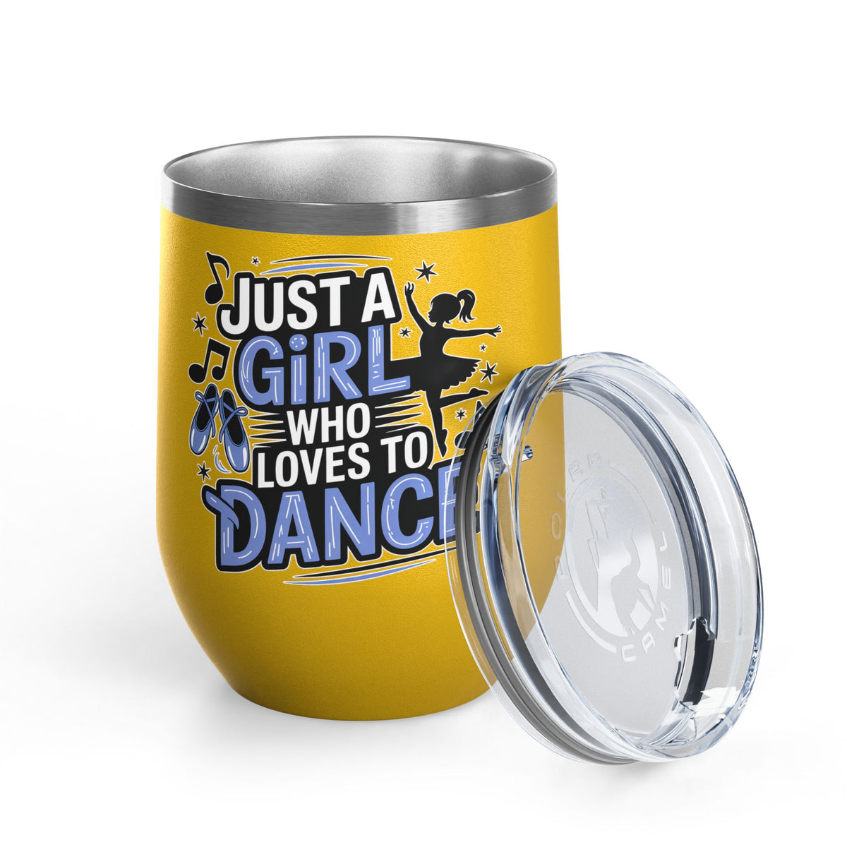 Dance Lover Wine Tumbler, Just a Girl Who Loves to Dance, Cute Dancer Drink Tumbler, Ballerina Gift for Her, Dance Teacher Gift, Ballet