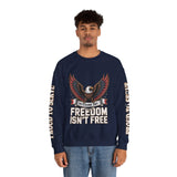 Veterans Day Sweatshirt, Freedom Isn't Free Eagle Pullover, Patriotic Military Top, Veteran Gift, American Pride, USA Clothing