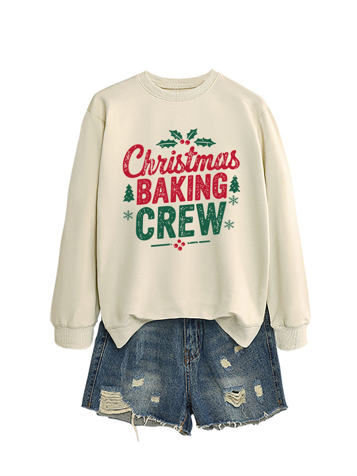 Ladies' Christmas baking crew sweatshirt