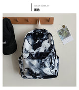 Student Schoolbag Women's Bag New Trendy Fashion Casual Backpack Western Style Simple Oil Painting Bag Travel Small Backpack