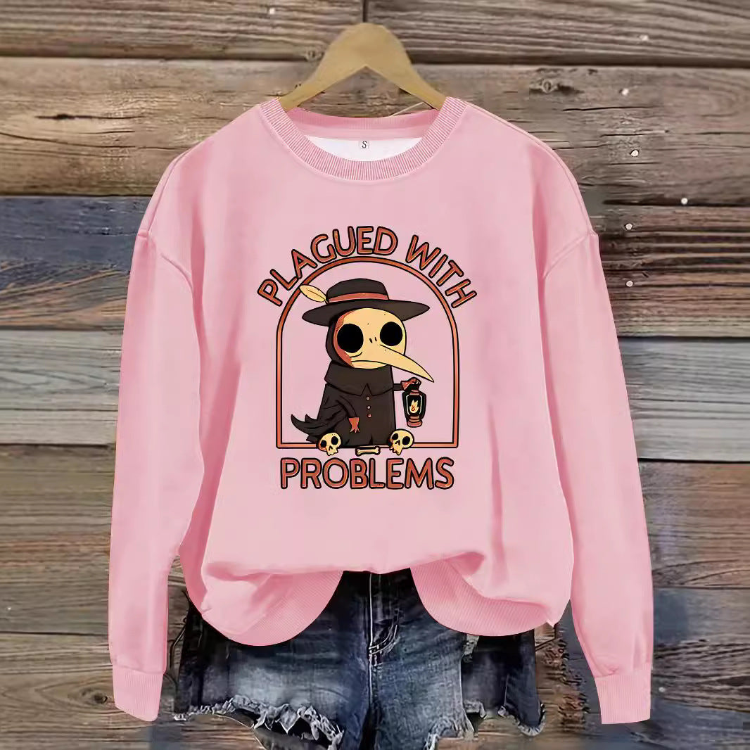Printed pullover sweatshirt sweatshirt