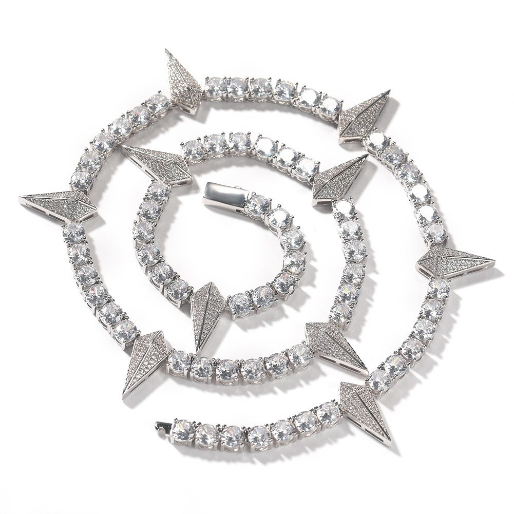 Hip-Hop Rap Black Panther Necklace Trendy Men's Niche Design Zirconia Necklace Fashion Accessories