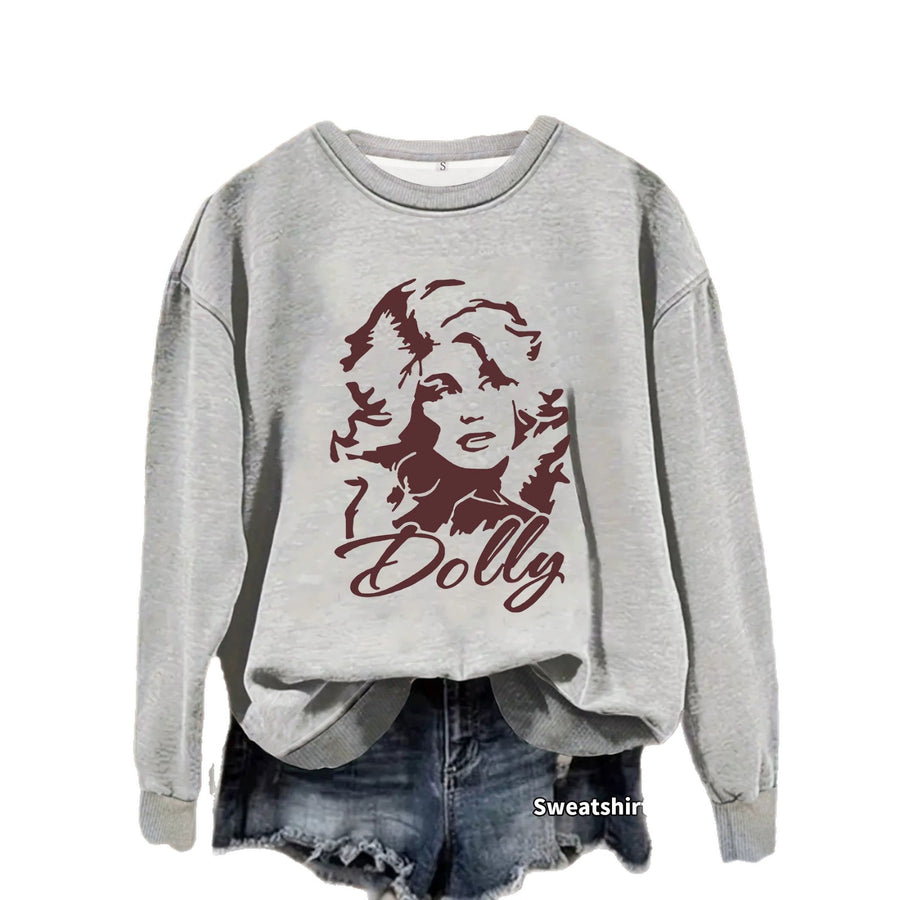 Loose velvet sweatshirt