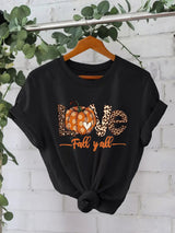 LOVE Pumpkin Halloween Short Sleeve