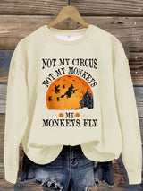 Printed pullover sweatshirt sweatshirt