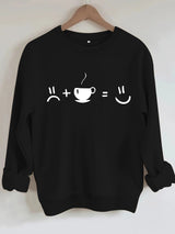 Round neck fleece hoodie