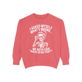 Funny Retro Humor Comfort Colors Sweatshirt, Sarcastic Vintage Graphic Sweatshirt for Women