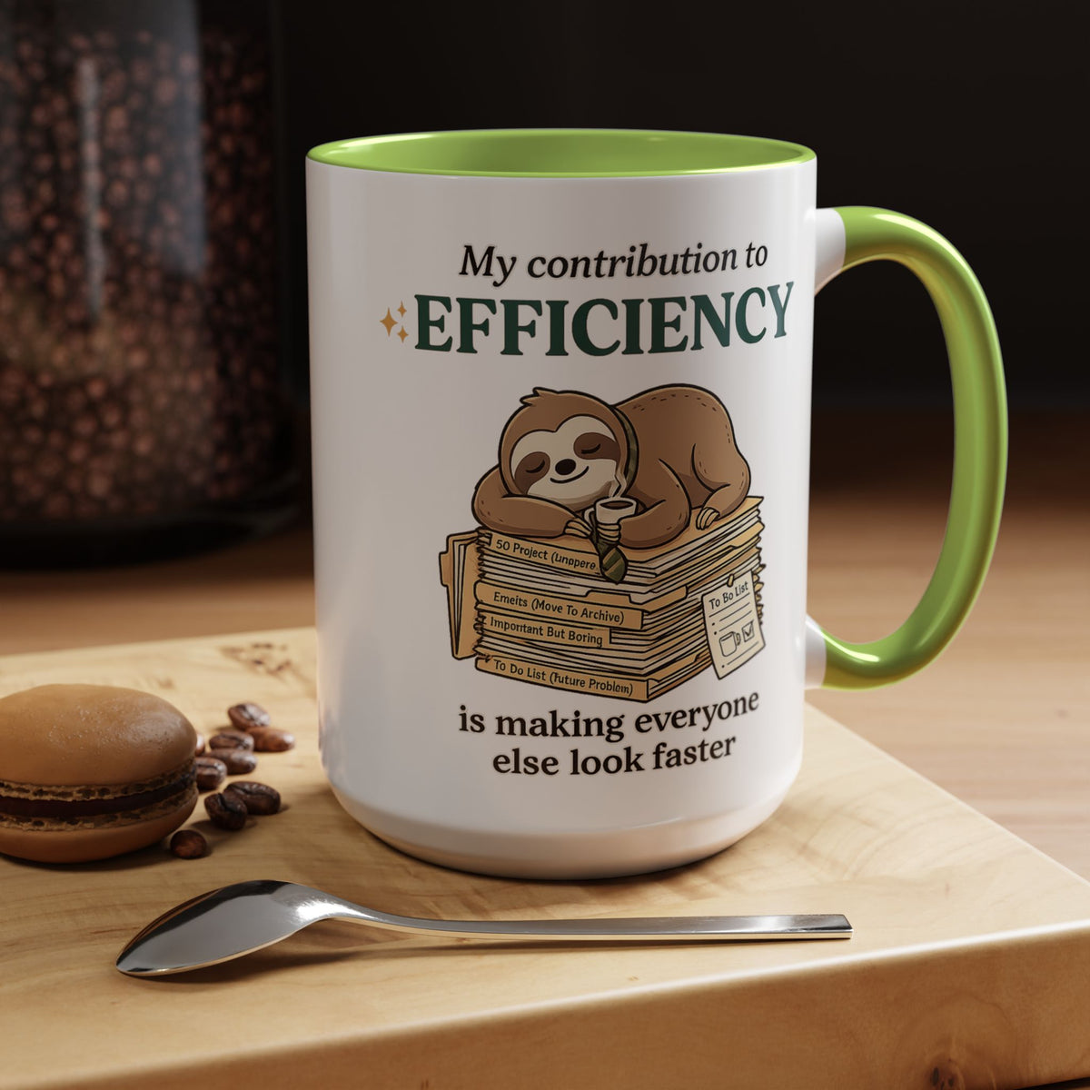 Funny Sloth Office Mug, Productivity Humor Coffee Mug, Lazy Coworker Gift, Work From Home Mug, Sarcastic Employee Coffee Cup