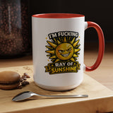 Funny Ray of Sunshine Mug, Sarcastic Sunshine Coffee Cup, Grumpy Personality Gift, Funny Coworker Mug, Humor Coffee Lover Gift