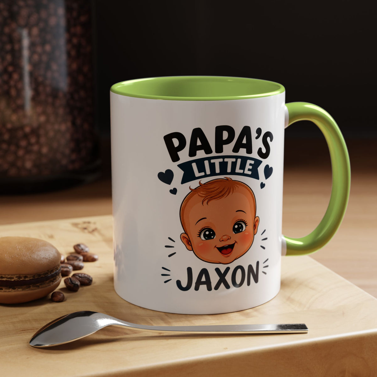 Personalized Papa's Little Boy Mug, Custom Baby Name Mug for Dad, New Father Gift, Papa Coffee Mug, Father's Day Gift from Son