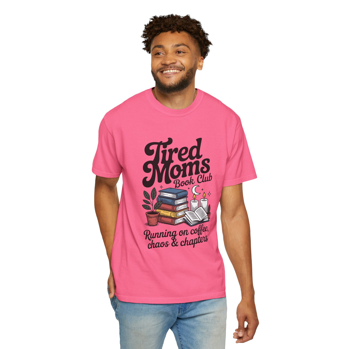 Comfort Colors Tired Moms Book Club Shirt, Book Lover Mom Tee, Reading Mom Shirt, Coffee and Books Graphic Tee, Booktok Gift