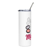 Makeup Lover Skinny Tumbler with Straw, Just a Girl Who Loves Makeup, Cute Beauty Tumbler, Makeup Artist Gift for Her, Girly Drink Cup