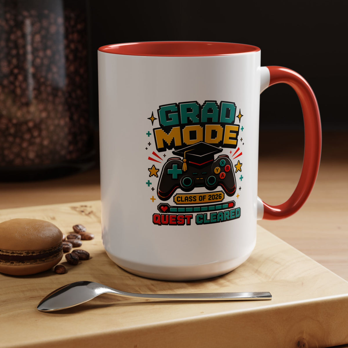 Class of 2026 Gamer Mug, Graduation Coffee Cup, Video Game Gift for Graduate, High School Senior Graduation Present, Grad Mode Quest Cleared