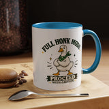 Funny Goose Coffee Mug, Full Honk Mode Duck Mug, Silly Bird Lover Gift, Goose Humor Cup for Coworkers, Animal Lover Coffee Mug