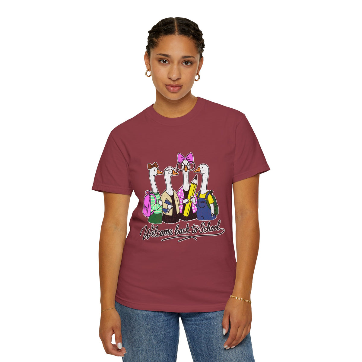 Welcome Back to School Goose T-Shirt, Funny Teacher Graphic Tee, Cute Student Shirt, First Day Classroom Outfit, Educator Gift Idea