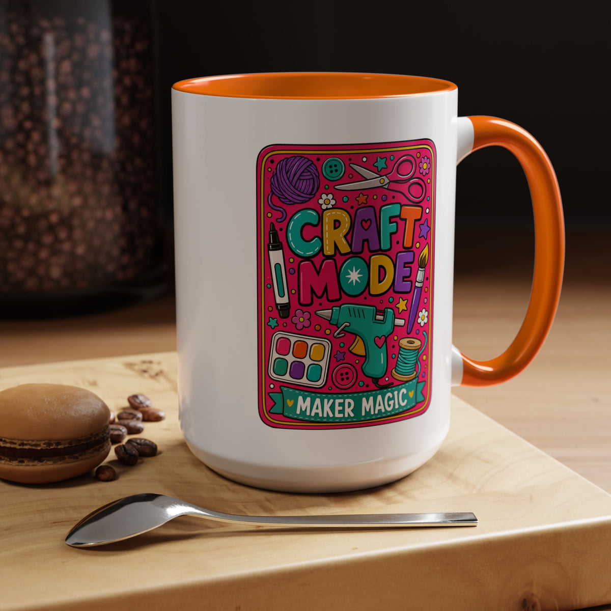 Craft Lover Coffee Mug, Craft Mode Maker Magic Mug, Gift for Crafters and DIY Enthusiasts, Creative Hobby Coffee Cup for Makers
