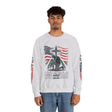 Stand for the Flag Kneel for the Cross Sweatshirt, Patriotic Christian Crewneck, American Flag Pullover, Faith Gift, Fourth of July Top