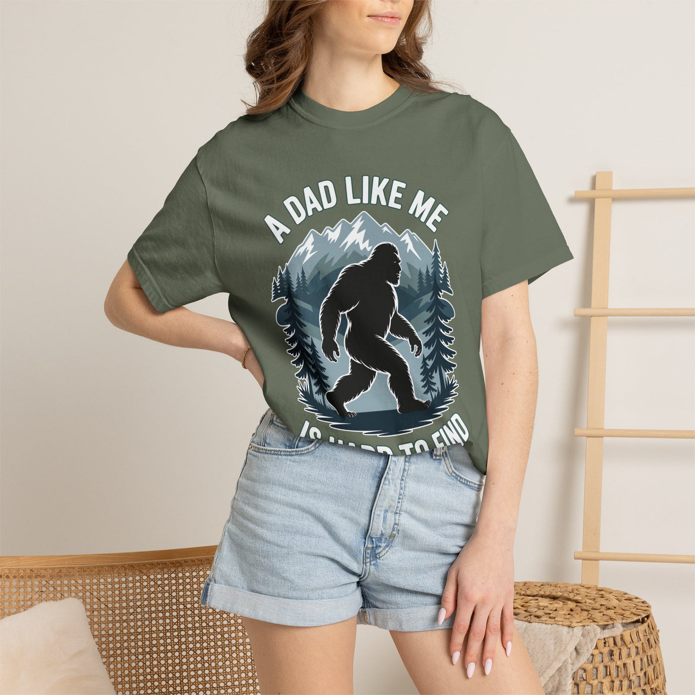 Bigfoot Comfort Shirt, Funny Sasquatch Graphic Tee, A Dad Like Me Is Hard To Find Shirt, Fathers Day Gift for Dad