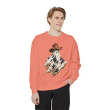 Western Ghost Halloween Sweatshirt, Cowboy Hat Spooky Pullover, Cute Vintage Fall Gift for Cowgirl, Country October Outfit for Women