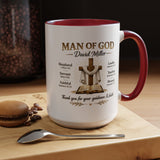 Personalized Man of God Mug, Christian Pastor Appreciation Gift, Custom Faith Coffee Mug for Pastor, Church Leader Thank You Gift