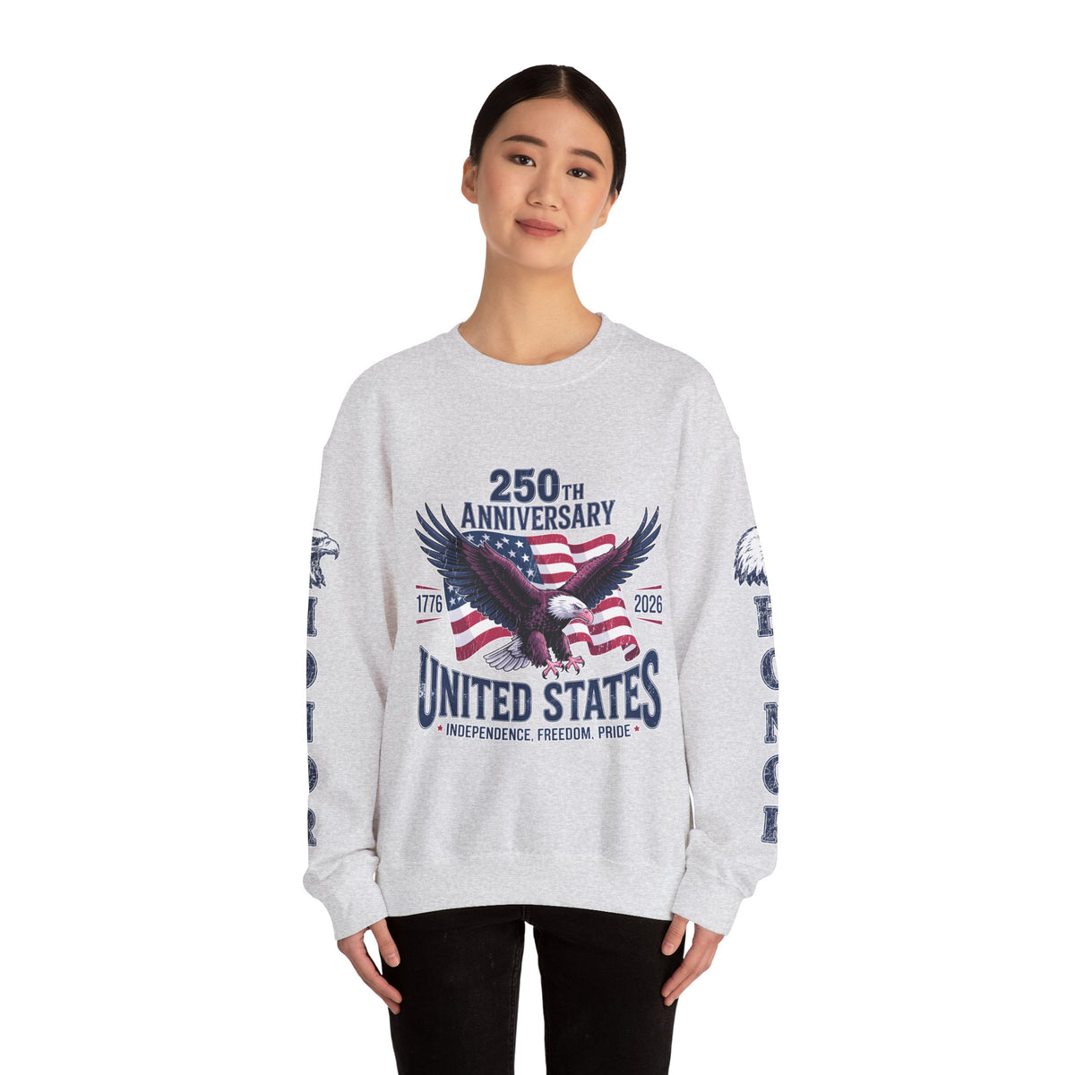 250th Anniversary Sweatshirt, United States Eagle Pullover, USA 1776 2026 Top, Independence Day Gift, Patriotic Americana Clothing