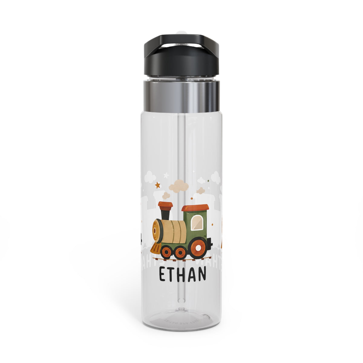 Personalized Train Kids Water Bottle, Cute Vehicle Gift for Boys, Locomotive Birthday Gift, Transportation School Bottle, Toddler Gift