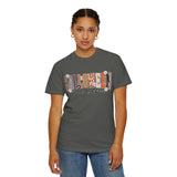 Halloween Season Shirt, Leopard Plaid Pumpkin Letter Graphic Tee, Cute Fall Gift for Women, Spooky October Outfit for Teachers and Moms