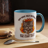 Funny Angry Cat Coffee Mug, Cube Rage Office Mug, Cat Lover Humor Gift, Workplace Stress Mug, Coworker Gift for Cat Owners