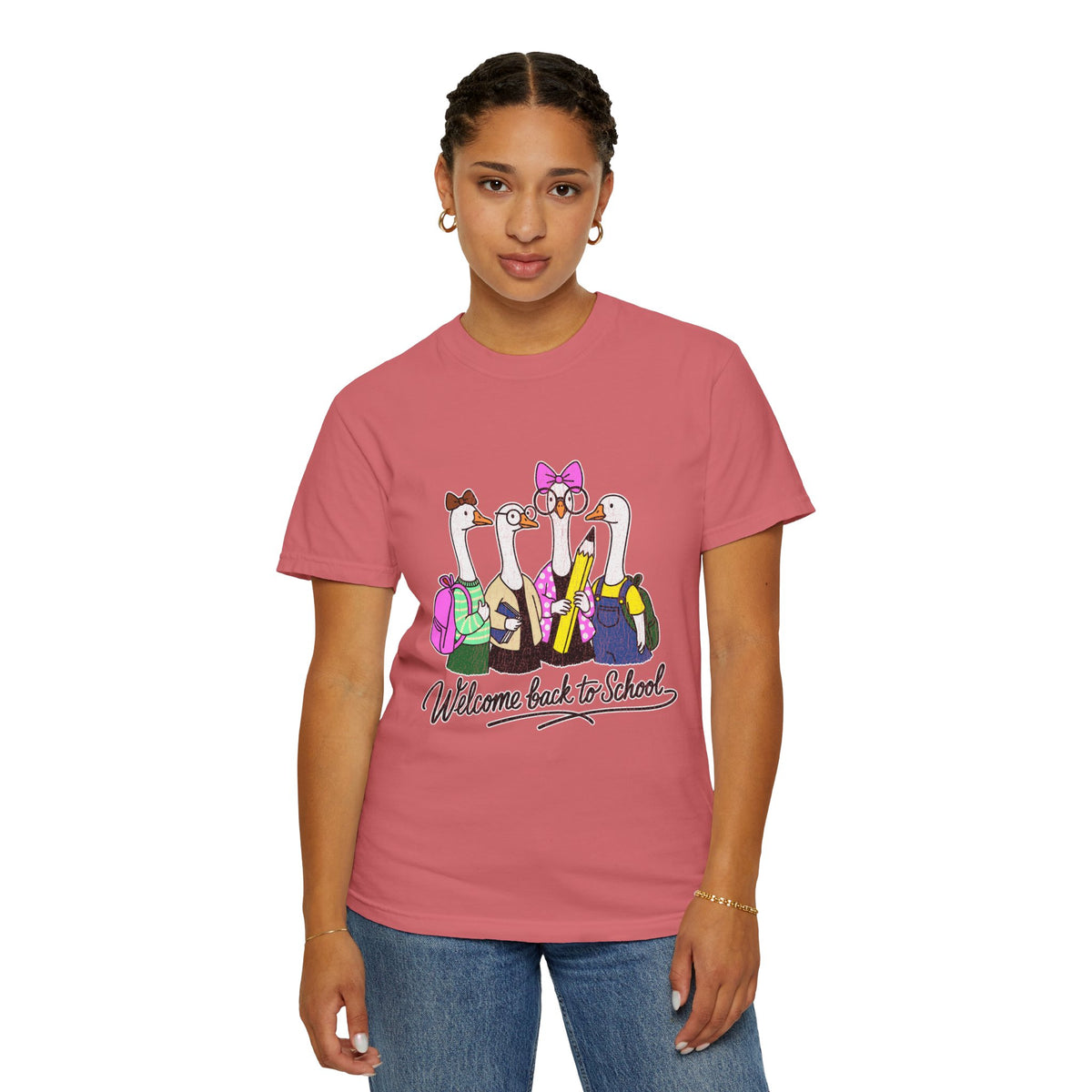 Welcome Back to School Goose T-Shirt, Funny Teacher Graphic Tee, Cute Student Shirt, First Day Classroom Outfit, Educator Gift Idea