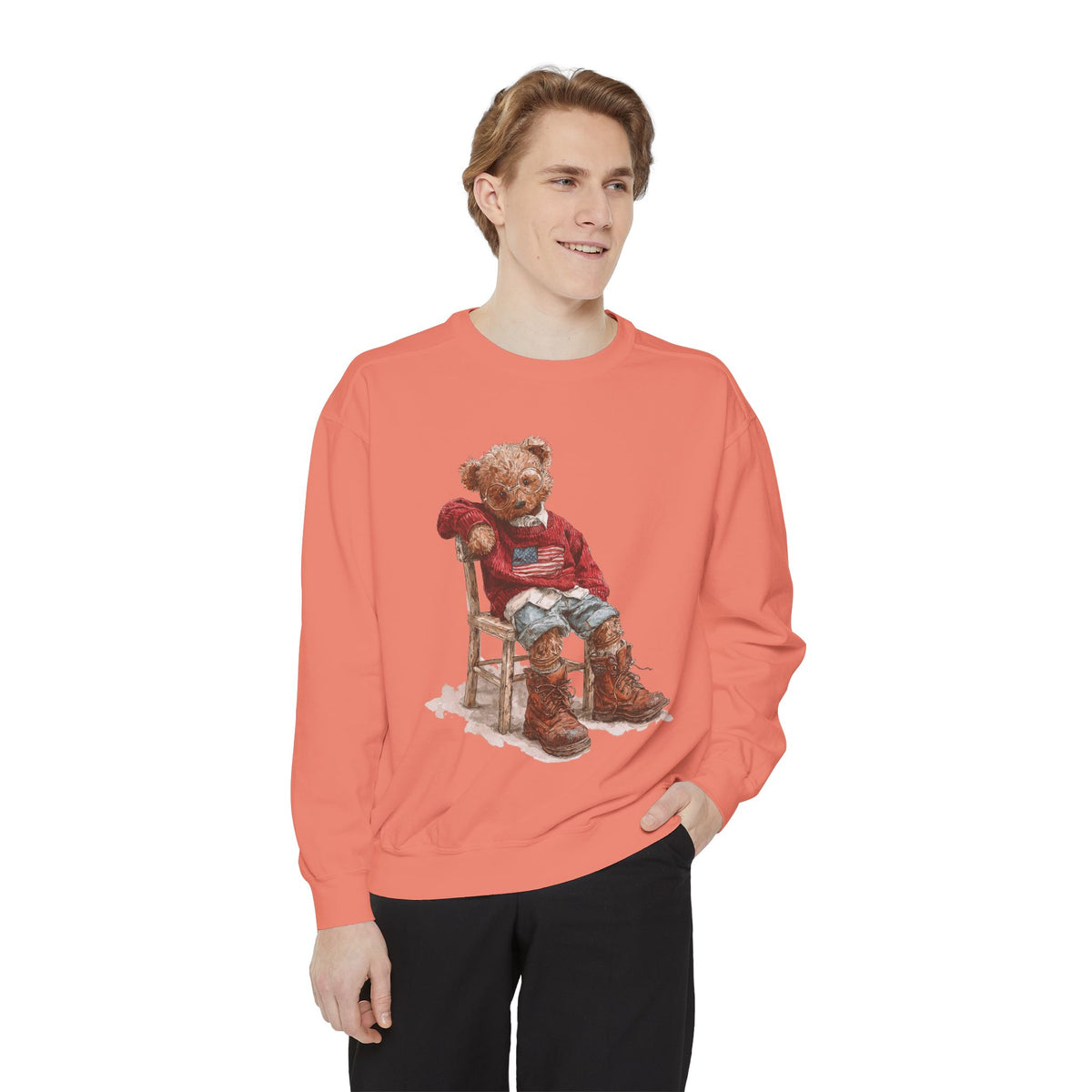 Cute Teddy Bear Sweatshirt, Cozy Bear Crewneck, Aesthetic Plush Bear Pullover, Soft Cute Animal Gift for Women Teens
