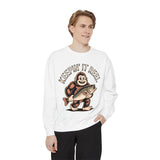 Keepin It Reel Comfort Colors Sweatshirt, Funny Fishing Sweatshirt, Bigfoot Fishing Shirt, Fisherman Gift for Men and Women