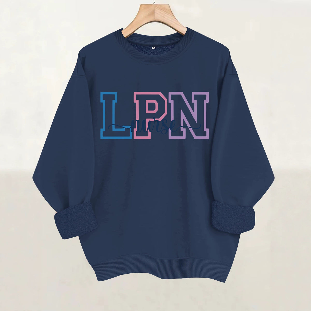 Printed loose women's fleece hoodie