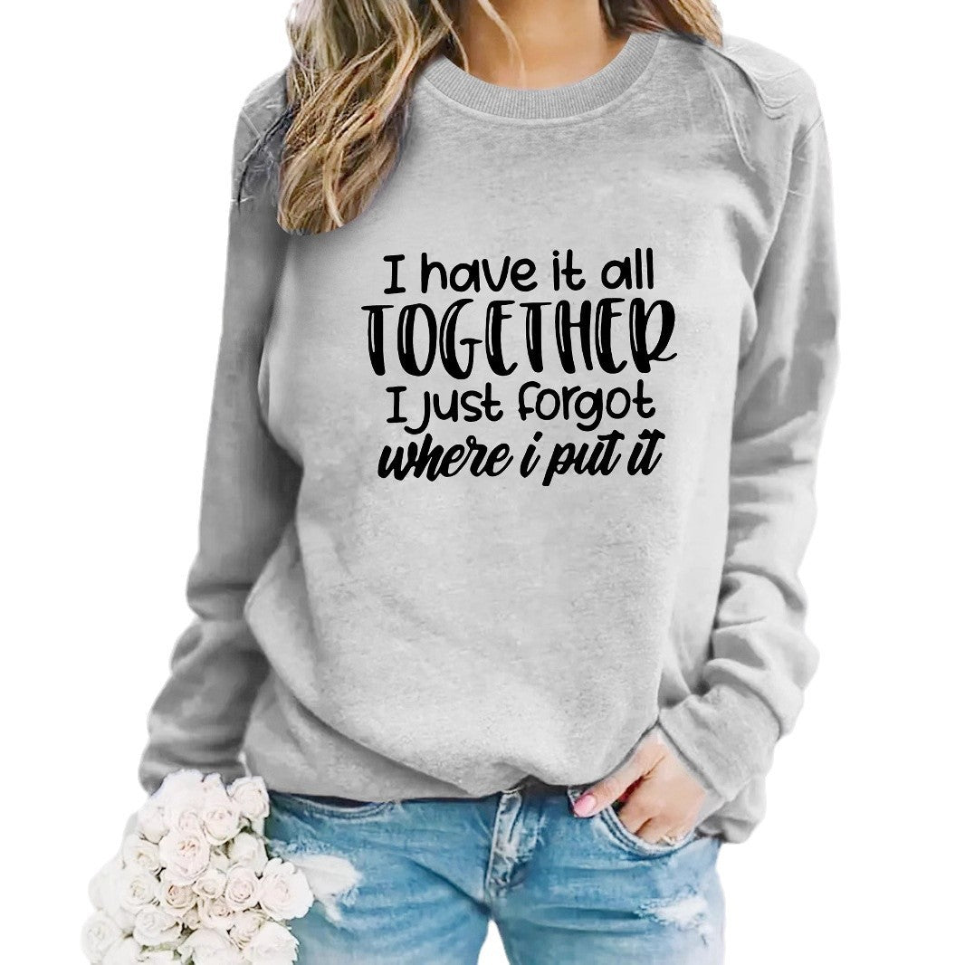 TOGETHEK printed pullover sweatshirt sweatshirt